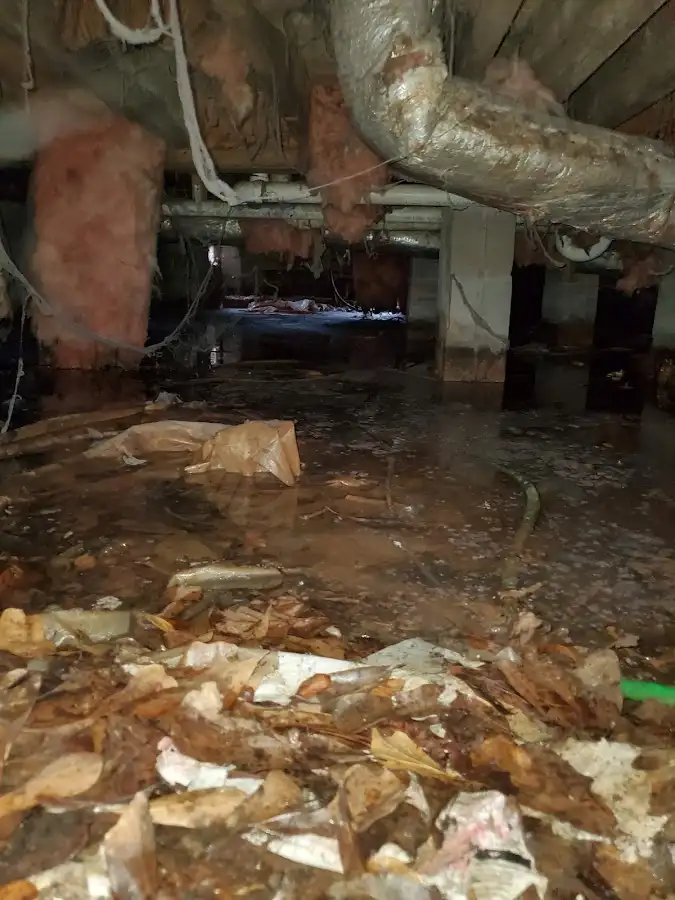 Crawl space flood assessment for Commercial Water Damage Restoration in Oklahoma City